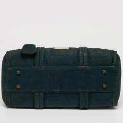 مملوكة مسبقًا حقيبة بولر بربري بريل بربري متوسطة جلد نوبيك أخضر نيلي باولر