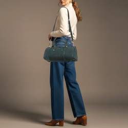 مملوكة مسبقًا حقيبة بولر بربري بريل بربري متوسطة جلد نوبيك أخضر نيلي باولر