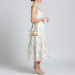 Pre Owned حقيبة بريري كروس بودي بسلسلة ميني جلدية ذهبية مع إبزيم