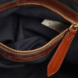 Pre Owned Burberry Canterbury Small Beige/Brown House Check Canvas and Leather Tote