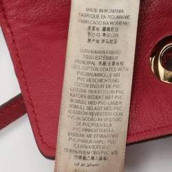 مملوكة مسبقًا Burberry Beige/Pink Haymarket Check PVC and Leather Shoulder Bag