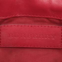 مملوكة مسبقًا Burberry Beige/Pink Haymarket Check PVC and Leather Shoulder Bag