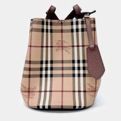 Pre Owned Burberry Multicolor PVC Haymarket Bucket Bag