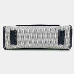 Pre Owned Burberry Black Grey Fabric Freya Mini Tote Bag