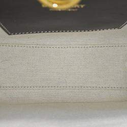 Pre Owned Burberry Black Grey Fabric Freya Mini Tote Bag