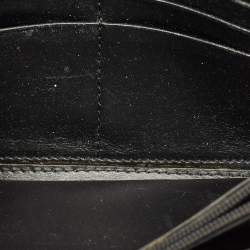 Pre Owned محفظة بربري بغطاء نايلون وتفاصيل جلد براءات سوداء كاروهات دخان