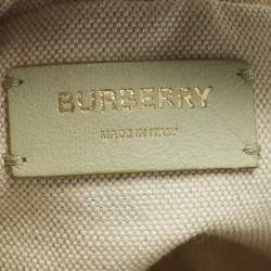 Pre Owned Burberry Brown Laser Cut Leather Bucket Bag