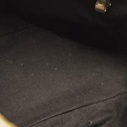 مملوكة مسبقًا Burberry Thornley Small Gold Woven Haymarket Check PVC and Leather Satchel