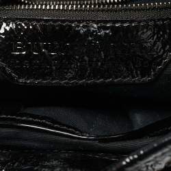 Pre Owned حقيبة تسوق بربري بي في سي وفينيل كاروتريد مطوية أسود/بيج نوفا تشيك جلد براءات الاختراع