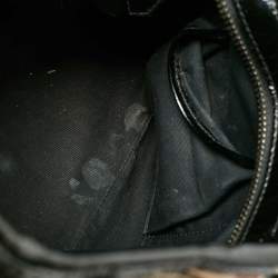 Pre Owned حقيبة تسوق بربري بي في سي وفينيل كاروتريد مطوية أسود/بيج نوفا تشيك جلد براءات الاختراع