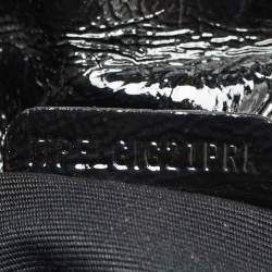 Pre Owned حقيبة تسوق بربري بي في سي وفينيل كاروتريد مطوية أسود/بيج نوفا تشيك جلد براءات الاختراع