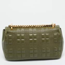 مملوكة مسبقًا Burberry Lola Small Green Quilted Leather Shoulder Bag