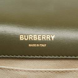 مملوكة مسبقًا Burberry Lola Small Green Quilted Leather Shoulder Bag