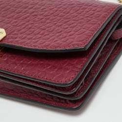 Pre Owned Burberry Madison Burgundy Leather Wallet on Chain