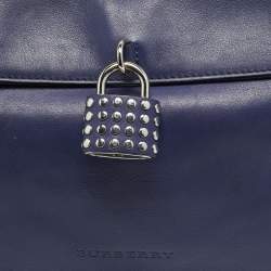 مملوكة مسبقًا Burberry Dalston Navy Blue Leather Shoulder Bag