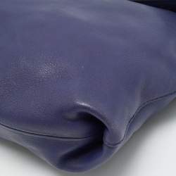 مملوكة مسبقًا Burberry Dalston Navy Blue Leather Shoulder Bag