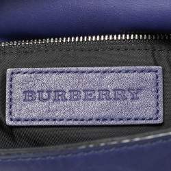 مملوكة مسبقًا Burberry Dalston Navy Blue Leather Shoulder Bag
