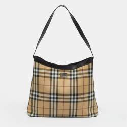 مملوكة مسبقًا Burberry Brown/Beige House Check PVC Shoulder Bag