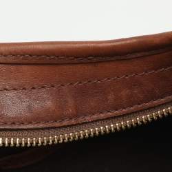 مملوكة مسبقًا Burberry Brooklyn Brown House Check PVC and Leather Hobo