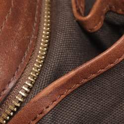 مملوكة مسبقًا Burberry Brooklyn Brown House Check PVC and Leather Hobo