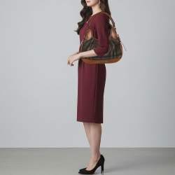 مملوكة مسبقًا Burberry Brooklyn Brown House Check PVC and Leather Hobo