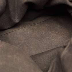 Pre Owned Burberry Orchard Dark Brown/Beige Coated Canvas Haymarket Check Bowler Bag