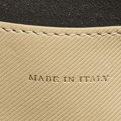 Pre Owned Burberry DK88 Small Beige Leather Top Handle Bag