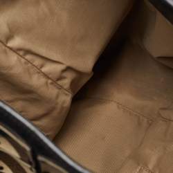 Pre Owned حقيبة يد بربري بروك واريور بيج/أسود نوفا تشيك بي في سي وجلد مرصعة