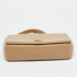 مملوكة مسبقًا حقيبة كتف برادبيري لولا جلد مبطن بيج حجم صغير