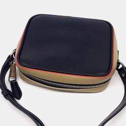 مملوكة مسبقًا حقيبة كروس بودي ميني قماش متعددة الألوان سوداء بربري