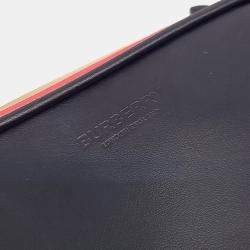 مملوكة مسبقًا حقيبة كروس بودي ميني قماش متعددة الألوان سوداء بربري