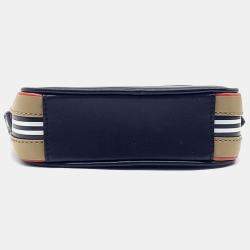 مملوكة مسبقًا حقيبة كروس بودي ميني قماش متعددة الألوان سوداء بربري