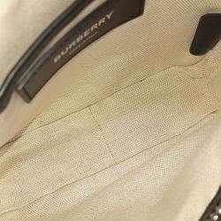 مملوكة مسبقًا حقيبة كروس بودي ميني قماش متعددة الألوان سوداء بربري