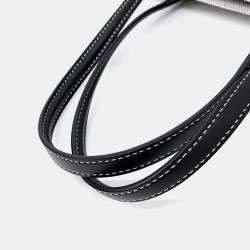 مملوكة مسبقًا حقيبة كتف بربري قماش رمادية سوداء فريا متوسطة