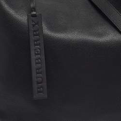 Pre Owned حقيبة يد بربري بيلينغز جلد أسود