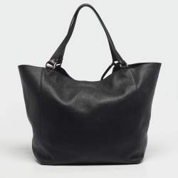 Pre Owned حقيبة يد بربري بيلينغز جلد أسود