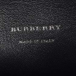 Pre Owned حقيبة يد بربري بيلينغز جلد أسود