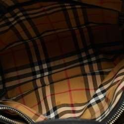 Pre Owned حقيبة بربري بانر جلد وردي/بيج ونسيج هاوس تشيك متوسطة