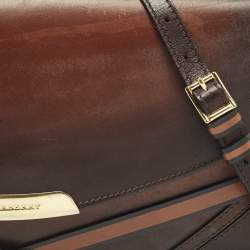 مملوكة مسبقًا حقيبة كتف بريري أبوت أومبري بنية جلدية