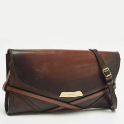 مملوكة مسبقًا حقيبة كتف بريري أبوت أومبري بنية جلدية