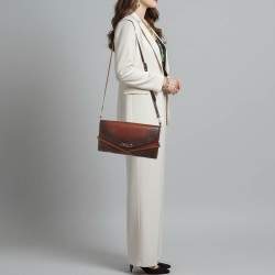 مملوكة مسبقًا حقيبة كتف بريري أبوت أومبري بنية جلدية