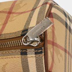 Pre Owned حقيبة بربري دافل كارو هيوس بيج / بني