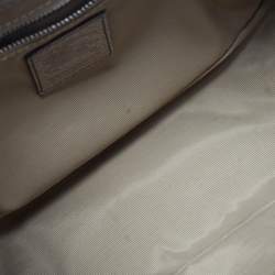 Pre Owned Burberry Beaton Armored Metallic Supernova Check Leather Tote