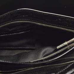 Pre Owned Burberry Beaton Baby Black Quilted Patent Leather Tote