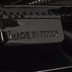 Pre Owned Burberry Beaton Baby Black Quilted Patent Leather Tote