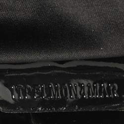 Pre Owned Burberry Beaton Baby Black Quilted Patent Leather Tote