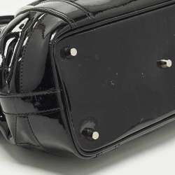 Pre Owned Burberry Beaton Baby Black Quilted Patent Leather Tote