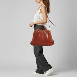 مملوكة مسبقًا حقيبة بريري شرامتون ساتشيل جلد وزبدة بنية