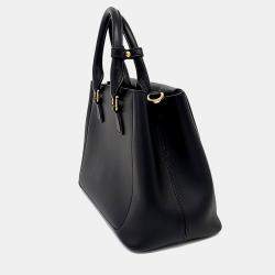 Pre Owned Burberry Black Leather tote and shoulder bag