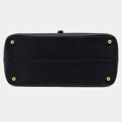 Pre Owned Burberry Black Leather tote and shoulder bag